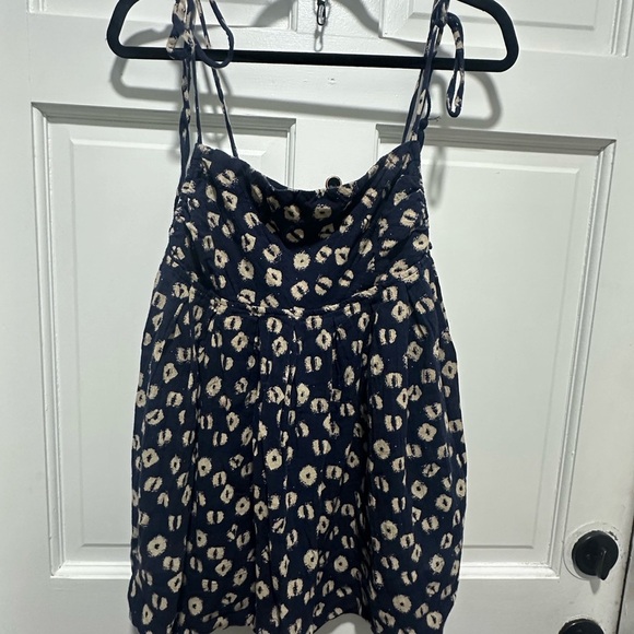 Free People Women's Indigo Molly Tunic Babydoll Bohemian Boho Whimsy Size M - Picture 2 of 3